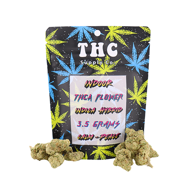 THCSC Indoor THCA Hemp Flower 3.5g / Indica Hybrid / Grease Candy